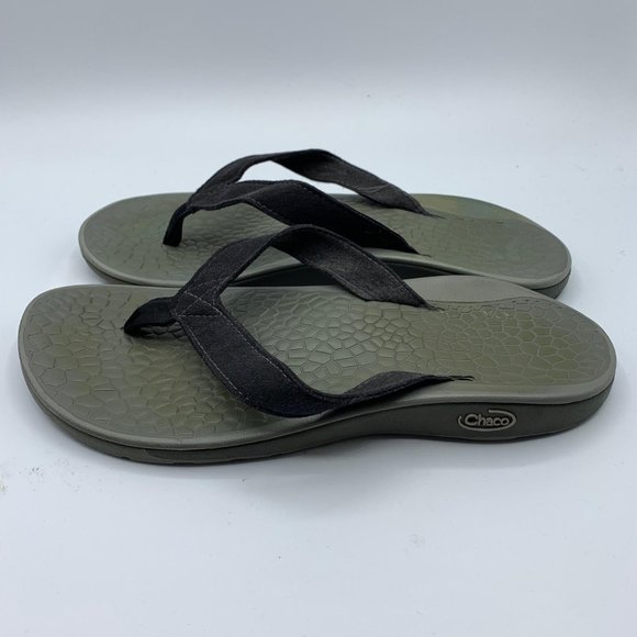 Chaco Ecotread Reversiflip Flip Flop Black Gray - Picture 4 of 9